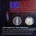 HYH American Flag Lights with 420 Super Bright Leds Waterproof Led Flag Net Light of the United States for Memorial Day,Yard,Garden