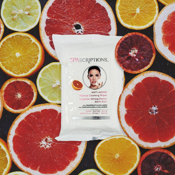 Spascriptionsâ¢ Anti-Aging, Brightening, Moisturizing & Pore Refining Towelettes Removes Waterproof Makeup, Revives with Collagen, Vitamin C,