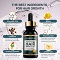 Minoxidil and Biotin Hair Growth Oil for Beards and Preventing Hair Thinning - 5% Minoxidil for Men and Women, 1 Fl Oz