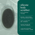 Ecotools Silicone Body Scrubber, for Gentle Cleansing & Exfoliating, 2-In-1 Silicone Scrubber & Body Massager, Hygienic & Durable Bath Accessory,