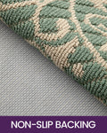 DEXI Front Door Mat Entryway, inside Entrance Doormat, Non Slip Washable Entry Mats, 19.5X31.5,Dark Sea Green