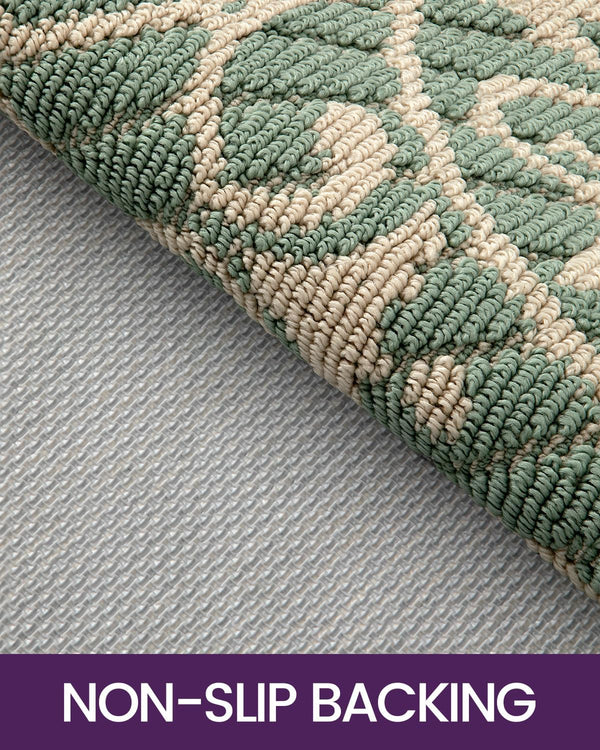 DEXI Front Door Mat Entryway, inside Entrance Doormat, Non Slip Washable Entry Mats, 19.5X31.5,Dark Sea Green