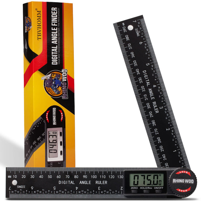 Digital Angle Finder Protractor, Angle Finder Ruler with 7Inch/200Mm, Angle Measuring Tool for Woodworking/Carpenter/Con