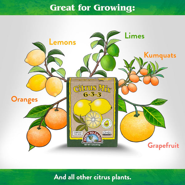 Down to Earth Organic Citrus Fertilizer Mix 6-3-3, 1 Lb