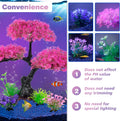 Ameliade Aquarium Artificial Plastic Plants Decoration, Pink Cherry Blossom Tree Aquarium Decor Set, Goldfish Betta Fish Tank Decorations Hides