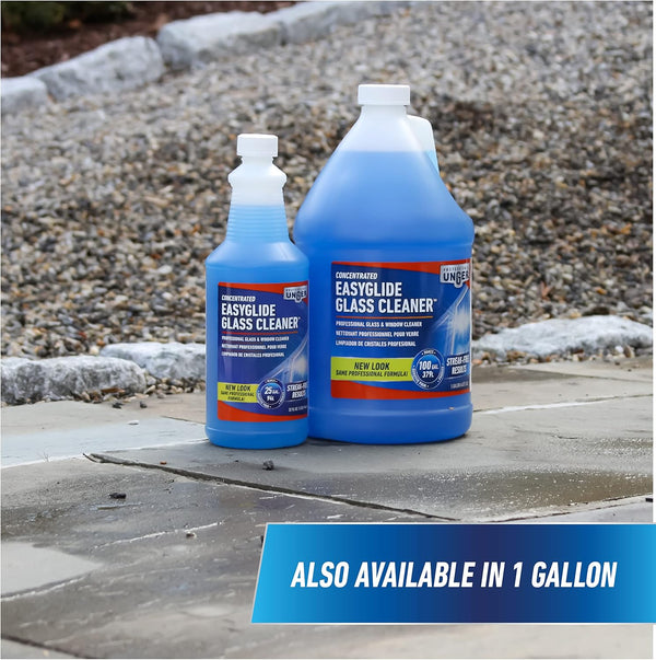 Unger Professional Streak-Free Easyglide Glass Cleaner Concentrate, 32 Oz â Ammonia-Free, Makes 25 Gallons of Solution , Safe for Tinted Windows,
