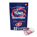 TUMS Chewy Delights Ultra Strength Antacid Soft Chews for Chewable Heartburn Relief and Acid Indigestion Relief, Very Cherry - 32 Count