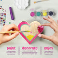 Paint Your Own Wooden Kids Heart Treasure Box Kit - Basket Stuffers - Art Kits for Toddler Girl - Arts and Craft Gifts for Ages 4-6 Year Old Girls