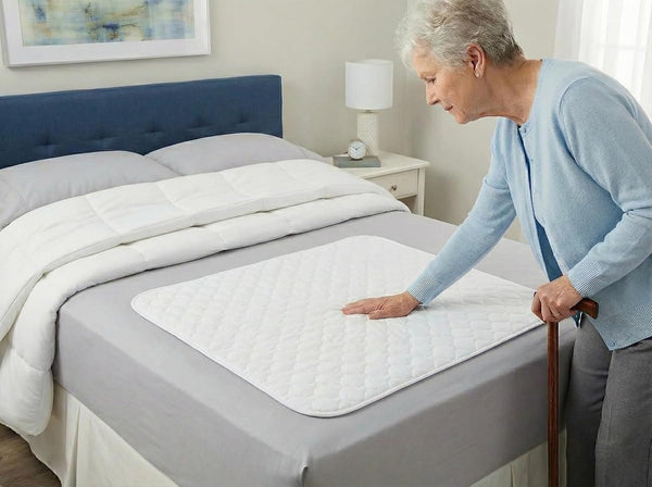 RMS Ultra Soft 4-Layer Washable and Reusable Incontinence Bed Pad - Waterproof Bed Pads, 34"X36