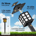 GIGALUMI Solar Lights for Outside,8 Pack Flickering Flame LED Solar Outdoor Lights, Waterproof Solar Garden Lights Maintain 10 Hours of Lighting