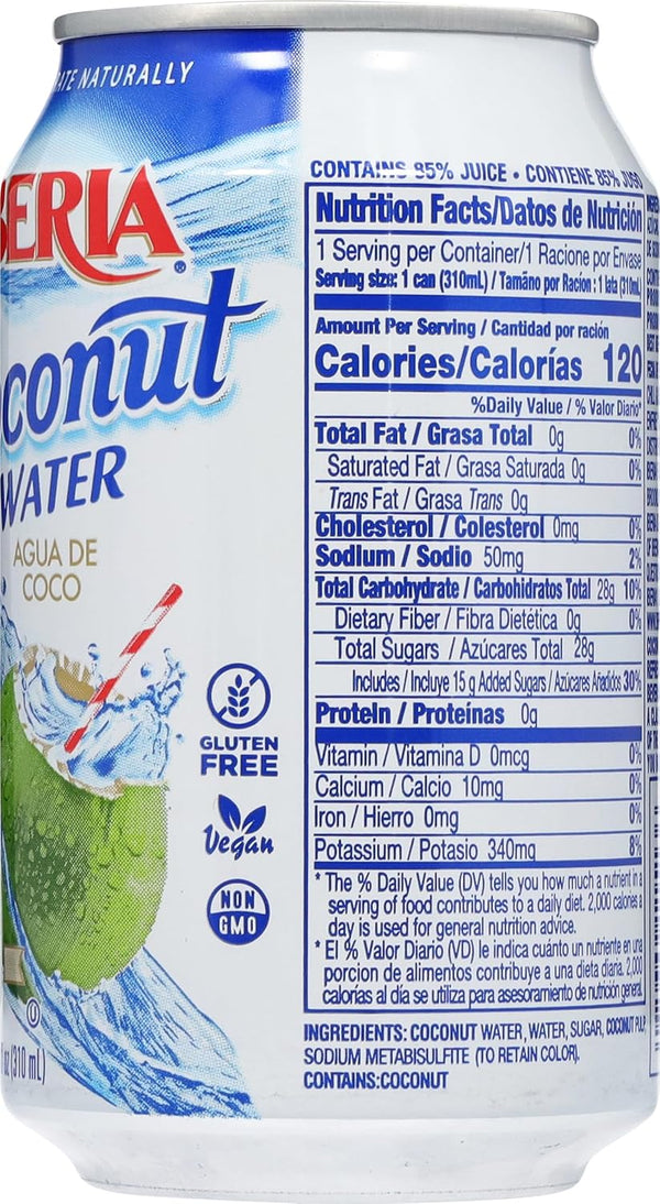 Iberia Coconut Water with Pulp, 10.5 Fl Oz (Pack of 24)