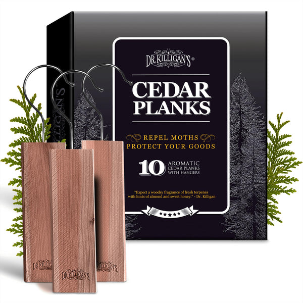 Dr. Killigan'S Cedarwood Planks - Cedar Blocks for Clothes Storage, Great Alternative to Moth Balls for Closet, Drawer Deodorizer, Sustainably