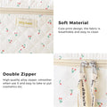 HBselect Quilted Makeup Bag, 3PCS Cotton Large Travel Makeup Bag, Cute Floral Coquette Make up Bag Cosmetic Bag Toiletry Bag for Women Girls