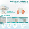 Areza Medical - Silver Alginate (Antibacterial Alginate with Silver) - Sterile - Wound Dressing Pads - 4.25" X 4.25" (10.8 Cm X 10.8 Cm) - 20 PCS