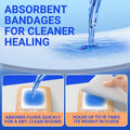 Large Waterproof Bandages 4X4 Silicone Foam Dressing for Sensitive Skin Wound Care, Adhesive Cohesive Pad with Border for First Aid, 10 Packs,