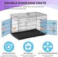 Bestpet 30 Inch Dog Crates for Medium Small Dogs Folding Metal Wire Crates Dog Kennels Outdoor and Indoor Pet Dog Cage Crate with