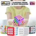 Power Your Fun Cubik LED Flashing Cube Memory Game - Electronic Handheld Game, 5 Brain Memory Games for Kids STEM Sensory Toys Brain Play Puzzle