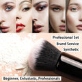 Raffaello Makeup Brushes 15Pcs Makeup Brush Set Premium Synthetic Powder Foundation Contour Blush Concealer Eye Shadow Blending Liner Make up