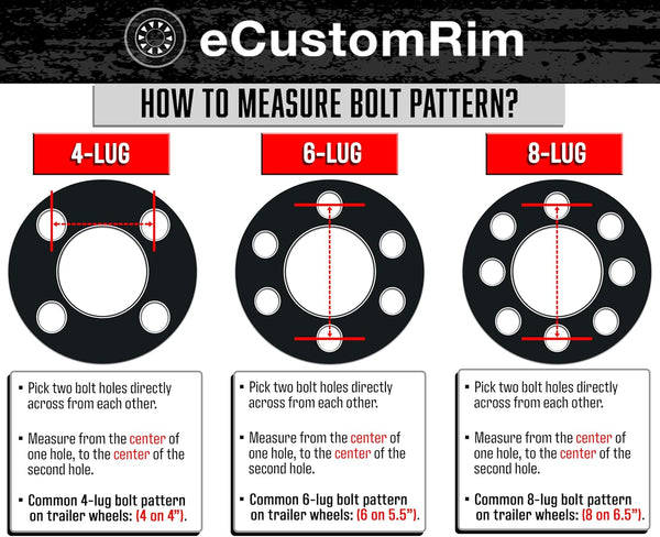 Ecustomrim Trailer Tire on White Rim 530-12 5.30-12 5.30 X 12 Load Range C 4 Lug 12 X 4 Wheel - 2 Year Warranty W/Free Roadside