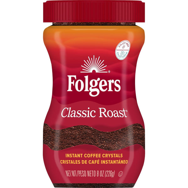 Folgers Classic Roast Instant Coffee, 8 Ounces