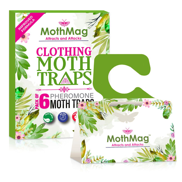 Mothmag Moth Traps for Clothes, Closets, Fabrics, and Carpets, Clothing Moth Traps, Clothes Moth Traps, Closet Moth Traps, Moth Pheromone Traps,