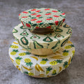 SUPERBEE Beeswax Wrap for Food, Set of 3 Bees Wax Wraps, Reusable Bees Paper for Wrapping Vegetables, Cheese, Bowl Covers and Sandwich Wrapping
