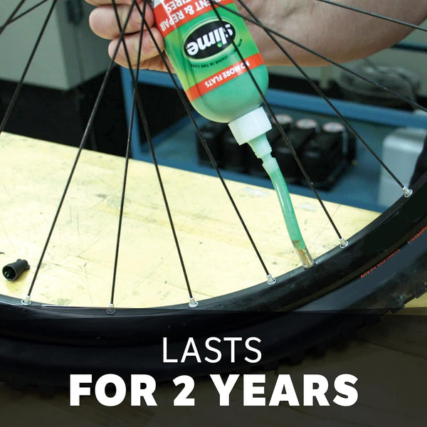 Slime 10003 Bike Tube Puncture Repair Sealant, Prevent and Repair, Suitable for All Bicycles, Non-Toxic, Eco-Friendly, 8Oz Bottle