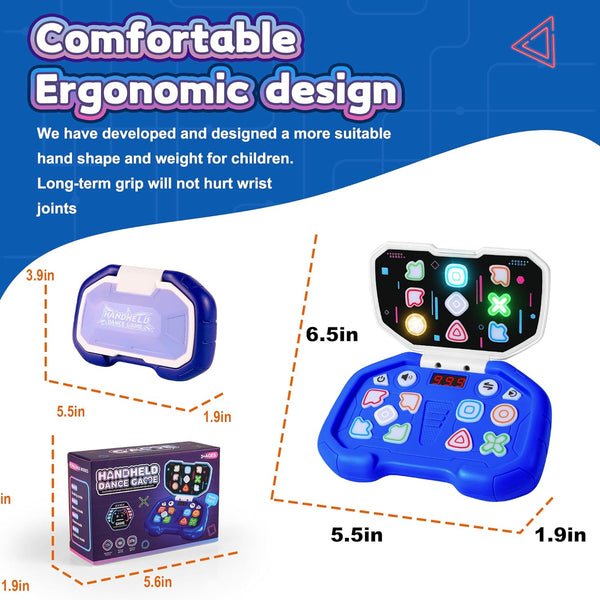 Fast-Push Puzzle Games | Electronic Bounce Fidget Toys | Educational Early Learning for Ages 3-12 | Boys & Girls | Navy Blue | Birthday & Party Gifts
