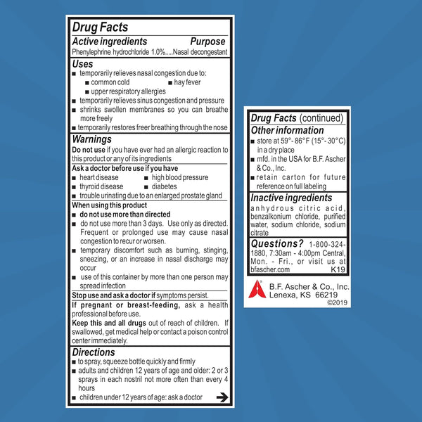 Neo-Synephrine Nasal Spray , Extra Strength Formula, 0.50 Ounces (Value Pack of 2)