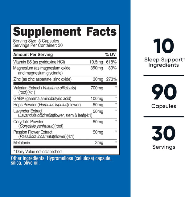 Nutricost Sleep Aid Complex 1330Mg Serving (90 Capsules)