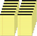 4 Pack Note Pads 5 X 8 Inch Yellow Legal Pads 5" X 8" College Ruled Writing Pads 80Gsm Recycled Yellow Paper Notepad Small Legal Pads Perforated