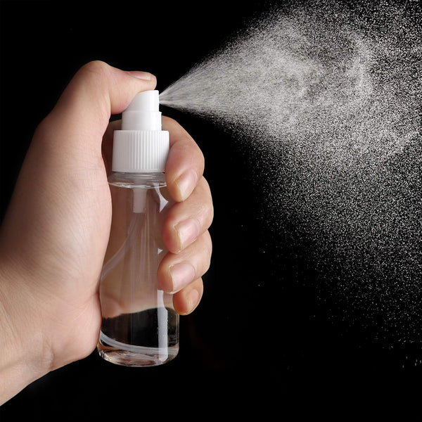 4 Pack Spray Bottles 1Oz Clear Plastic Empty Refillable Mini Spritzer for Travel, Cleaning, Gardening, Skin Care Atomizer for Essential Oils, Perfume