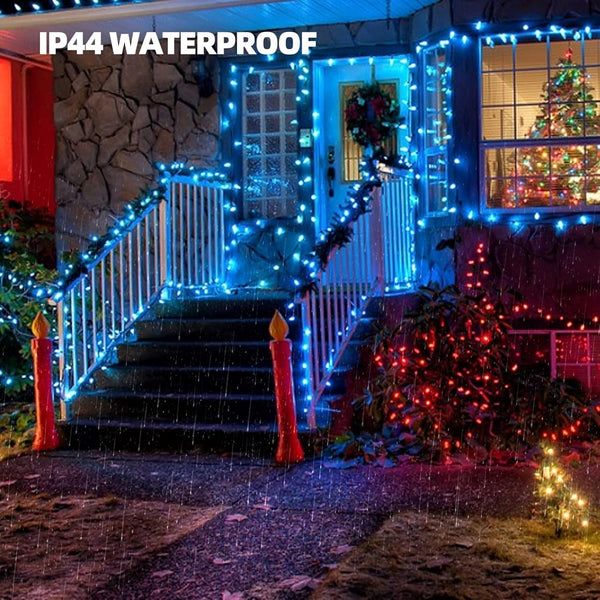 TW SHINE Red Christmas Lights, 20FT 100 Count Incandescent Christmas Mini Tree String Lights, Waterproof Christmas Decorations for Outdoor Indoor