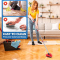 Wa.Ie Jiemimicrofiber Spin Mop Refills Head Compatible for Easywring 1-Tank System,1 Mop Scrub Brush + 1 Mop Base + 4 Pack Cleaning Floor Mop Head