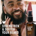 Every Man Jack Mens Beard Oil - Subtle Aged Bourbon & Sandalwood Fragrance - Deeply Moisturizes and Softens Your Beard and Adds a Natural Shine -