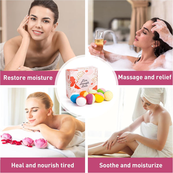 48 Natural & Organic Bath Bombs for Women and Kids, Rich in Essential Oils, Relaxation and Stress Relief, Bathbombs Gift Set for Mothers Day,