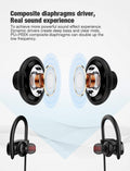 Bluetooth Headphones,Wireless Earbuds IPX7 Waterproof Sports Earphones with Mic HD Stereo Sweatproof In-Ear Earbuds Gym Running Workout 8 Hour