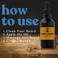 Bluebyrd Black Ops Oud Beard Oil for Men - Hydrates and Moisturizes for Beard Growth - Treats Dry Itchy Beards Large 2 Oz - Natural Formula Argan