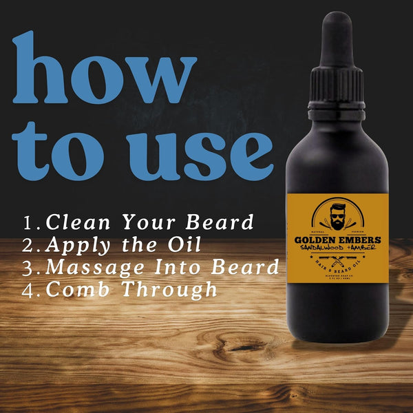 Bluebyrd Black Ops Oud Beard Oil for Men - Hydrates and Moisturizes for Beard Growth - Treats Dry Itchy Beards Large 2 Oz - Natural Formula Argan