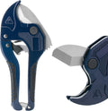 Bates- PVC Pipe Cutter, Cuts up to 1-5/8", Navy Blue Ratcheting PVC Pipe Cutter Tool, Pipe Cutters PVC Pipe Shears, Plastic Pipe Cutter, PEX Pipe