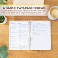 Simple Weekly Planner Undated & to Do List Notebook with Habit Tracker - 6.5X9.25" 60 Sheets Terracotta - Spiral Weekly Planner Notepad for Work