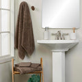 SKL Home Cloudsoft Cotton Luxury 4 Pc Wash Set for Bath & Gift, Mink Brown