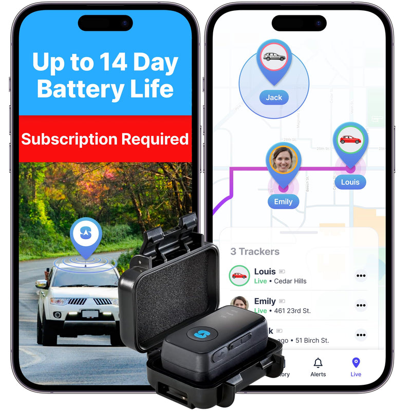 Spytec GPS Mini GPS Smart Tracker for Vehicles, Cars, Trucks, Loved Ones, GPS Tracker Device for Kids & Weatherproof Magnetic Case, Unlimited