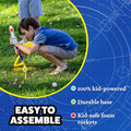 Stomp Rocket Jr Glow Rocket Launcher for Kids - 4 Glow-In-The-Dark Rockets - Outdoor Fun Toy Gift for Boys & Girls - STEM Soft Foam Blaster Set