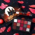 UCANBE Red Eyeshadow Makeup Palette, 15 Colors Burgunry Gray Silver Shimmer Matte Glitter Metallic Eye Shadow Pallet, Pigmented Make Up Kit for