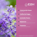 E2H Natural Sleep Support - Liquid Melatonin with Chamomile, Theanine - Sleep Better, Deeper, Longer - Vegan, Gmo-Free - Provides Stress Relief -