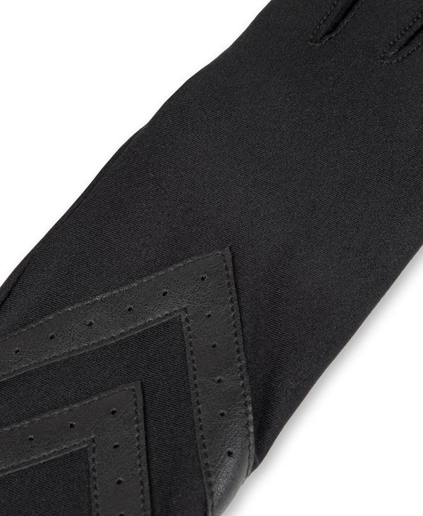 Isotoner Womens Spandex Touchscreen Cold Weather Gloves with Warm Fleece Lining and Chevron Details