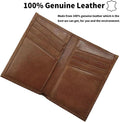 Slim RFID Blocking Genuine Leather Bifold Wallet, Front Pocket Minimalist Card Holder for Men & Women (Vintage Tan)