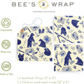 Bee'S Wrap Beeswax Wraps for Food - Bees + Bears 3 Pack (2M 1 Sandwich) Made in USA Reusable & Organic Food Wraps, Sandwich Wrap - Eco-Friendly