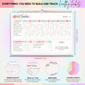 Habit Tracker Calendar â Daily, Weekly & Monthly Habit & Goal Tracker, Wire-Bound Planner with Colorful Design, Premium 250Gsm Paper | A5 Rainbow